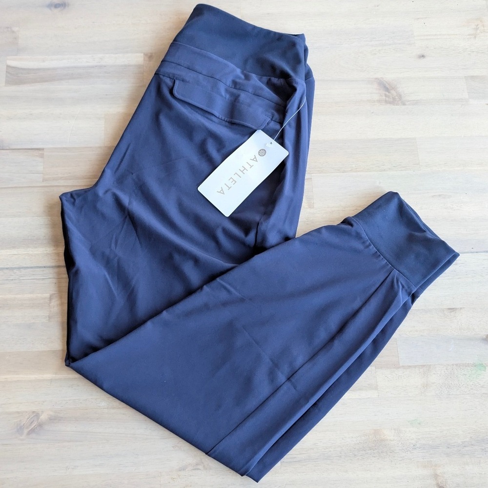 Athleta Soho Jogger Navy Blue Featherweight Stretch Pants‎ Womens Size 4 NWT